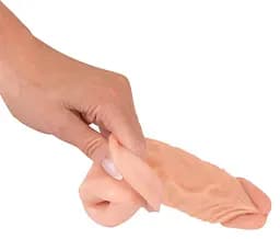 Насадка на пеніс Nature Skin Extension Sleeve 19.5 см тілесний - мініатюра 13