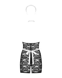Еротичний костюм покоївки Obsessive Servgirl costume халат стрінги фартух обруч S/M - мініатюра 4