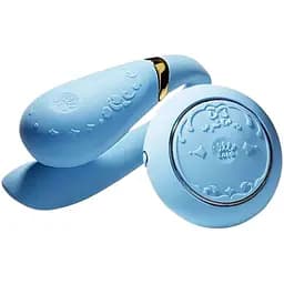 Смарт-вибратор для пар Zalo Fanfan set Royal Blue пульт ДУ