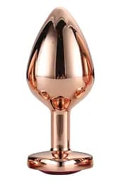 Анальная пробка Gleaming Love Gold Plug M 8.3 см (золотой)