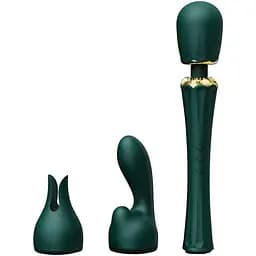 Вібромасажер з насадками Zalo - Kyro Wand Turquoise Green