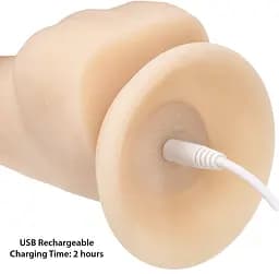 Реалістичний вібратор з ротацією ADDICTION - Naked - 8 Rotating & Vibrating Dildo with Remote - Vanilla ADDICTION SO5587 92429 - мініатюра 5