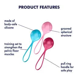 Вагінальні кульки Satisfyer Strengthening Balls - мініатюра 3