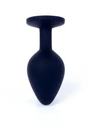 Анальна пробка - Jewellery Silicone Black Plug M Pink - мініатюра 7