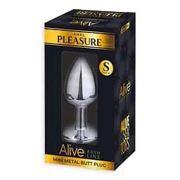 Анальна пробка Alive Mini Metal Butt Plug S 7 см (чорний) - мініатюра 3
