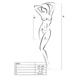 Бодістокінг - міні-сукня з метеликами Passion BS090 white One size - мініатюра 5