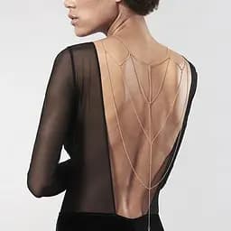 Ланцюжок для спини Bijoux Indiscrets Magnifique Back and CLeavage Chain - Gold - мініатюра 6