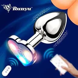Сталева анальна пробка Magic Motion Equinox з USB, оснащена підсвічуванням 7,2 см Металік K000842 - мініатюра 4