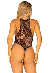 Leg Avenue Net snap crotch tank bodysuit OS Black One size - мініатюра 2