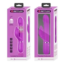 Вібратор PRETTY LOVE Twinkled Tenderness Purple, 7 функцій вібрації, 4 функції обертання, функція пам'яті PRETTY LOVE BW-500012 98689 - мініатюра 9