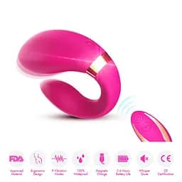 Вібратор для двох Crescent light pink Boss Series 52-00030 98671 - мініатюра 6