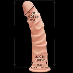 Фалоімітатор Doc Johnson The D Ragin D 8 Inch Without Balls ULTRASKYN - мініатюра 2