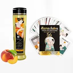 Масажна олія Shunga Erotic Massage Oil персик 240 мл - мініатюра 2