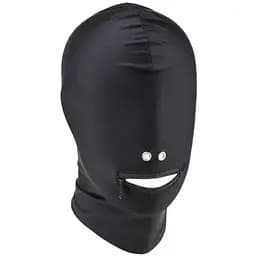 Функціональна маска БДСМ з розрізом для рота One size чорна K000168