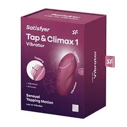 Вібростимулятор-пульсатор Satisfyer Tap & Climax 1 Red, ефект постукування пальцем Satisfyer SX0566 99301 - мініатюра 3