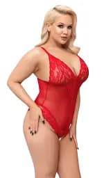 Боді Cottelli Curves otwarte XL (червоний) - мініатюра 2