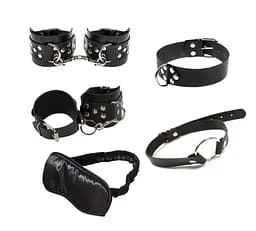 Набір Exxtreme Sex BDSM Leather Set Black - мініатюра 1