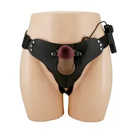 Страпон з вібро HARNESS BRIEFS Stark Universal Strap-On Harness 6,9 Dildo Flesh PRETTY LOVE BW-022096Z 100483 - мініатюра 4