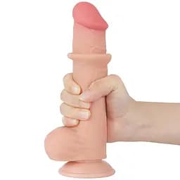 Фалоімітатор Sliding-Skin Dual Layer Dong 8'' Flesh 20.8 см тілесний - мініатюра 2