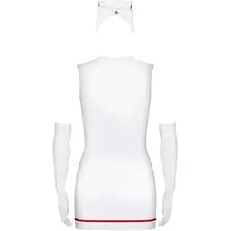 Еротичний костюм Obsessive Emergency dress + stetoscope S/M - мініатюра 3