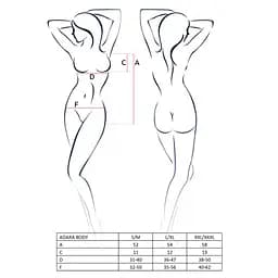 Боді монокіні Passion Adara Body red L/XL - мініатюра 3