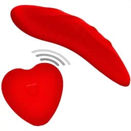 Вибратор в трусики Toy Joy Divine The Sensual Panty Pleaser 9 см красный