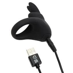 Ерекційне кільце з вібрацією Happy Rabbit Rechargeable Rabbit Cock Ring силікон, акумулятор, водозахист - мініатюра 3