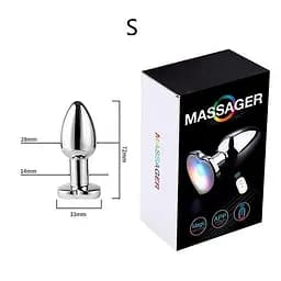 Сталева анальна пробка Magic Motion Equinox з USB, оснащена підсвічуванням 7,2 см Металік K000842 - мініатюра 5