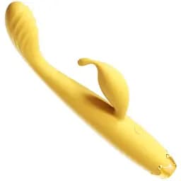 Вибратор-кролик 2 в 1 I'MCUM Royal Rabbit Желтый (IM-ZDB207)