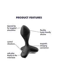 Анальна пробка із вібрацією Satisfyer Game Changer Black Satisfyer IG006772; SO6103 92430 - мініатюра 3