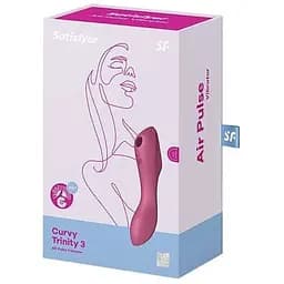 Вакуумний стимулятор із вібрацією Satisfyer Curvy Trinity 3 Червоний - мініатюра 5