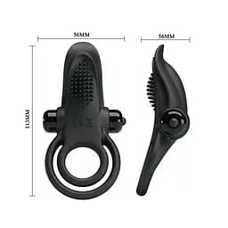 Ерекційне кільце - Pretty Love Vibro Penis Ring Black PRETTY LOVE BI-210203 89792 - мініатюра 5