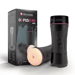 Мастурбатор-попка Mystim O(h) Push Me Anus, можна стискати та регулювати вакуум - мініатюра 6