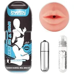 Мастурбатор Lovetoy Sex In A Can Mouth Stamina Tunnel Vibrating с вибрацией телесный
