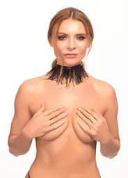 Чокер Czarna obroża ze strusich piór 7Heaven 84-A7740 101702