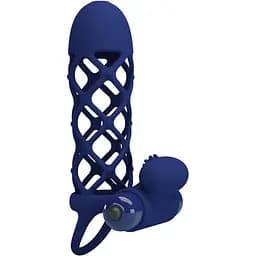 Насадка на пеніс Pretty Love Penis Sleeve 13.5 см синій