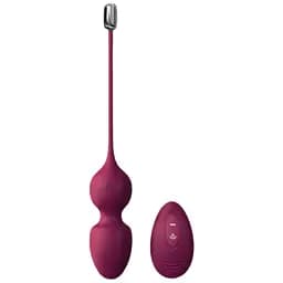 Вагинальные шарики Dorcel Love Balls Plum, вибрации и движения внутреннего шарика, пульт ДУ