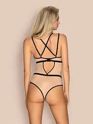 Боді Obsessive Nudelia S/M тілесний - мініатюра 4
