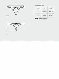 Еротичні стрінги Obsessive Intensa Double Thong S/M чорний - мініатюра 6