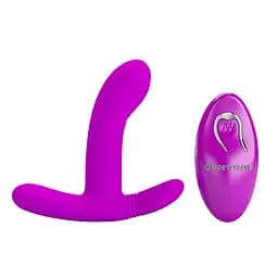 Вібратор PRETTY LOVE- Geri Purple, 12 функцій вібрації, 3 режими лизання, бездротовий пульт дистанційного керування PRETTY LOVE BI-300002W 100189 - мініатюра 4