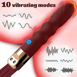 Вібратор-флогер- Virbating Flogger - мініатюра 5