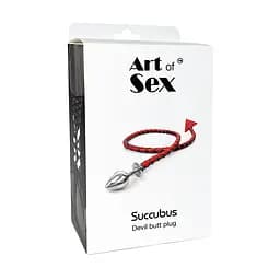 Металева анальна пробка S з диявольським хвостом Art of Sex - Succubus, чорний Art of Sex SX0676 99283 - мініатюра 4