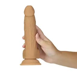 Фалоімітатор ADDICTION Dual Density Silicone Dildo Caramel 8″ ADDICTION SO8243 95382 - мініатюра 4