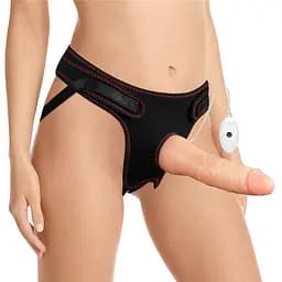 Страпон LoveToy Easy Strapon Set 7.5'' 19 см тілесний - мініатюра 2