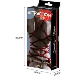 Мотузка для BDSM Mai Bondage Rope Red - мініатюра 3