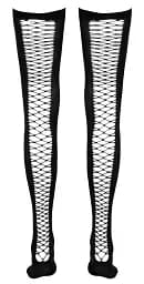 Панчохи Cottelli Legwear Thigh-high M/L (чорний) - мініатюра 6