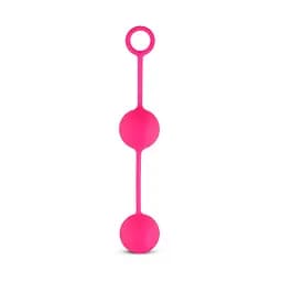 Вагінальні кульки зі зміщеним центром ваги Love Balls With Counterweight Pink - мініатюра 2