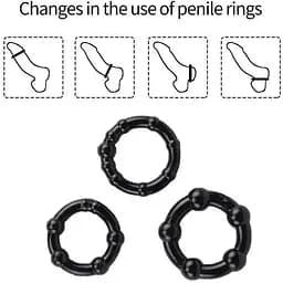 Кільце ерекційне Stay Hard Wo-sex ring набір кілець 3 шт - мініатюра 3