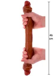 Фалоімітатор Get Real Foreskin D-Dong, 46 см (коричневий) - мініатюра 3