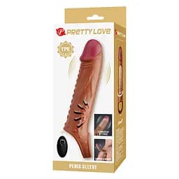 Насадка на пеніс Pretty Love Penis Sleeve 24.3 см (коричневий) - мініатюра 17